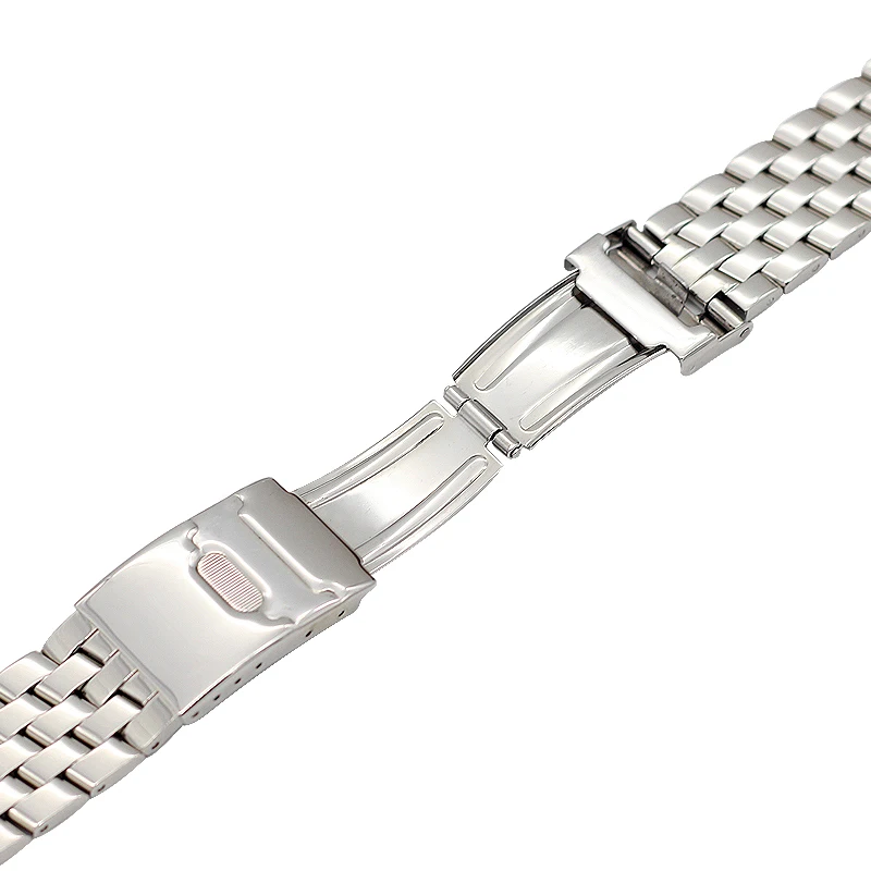 24 мм полированный твердый браслет для часов из нержавеющей стали мужской ремешок