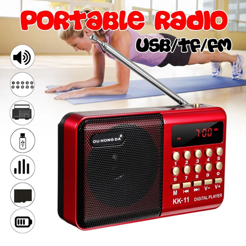 Многофункциональный Мини Ручной портативный цифровой FM usb зарядка музыкальный