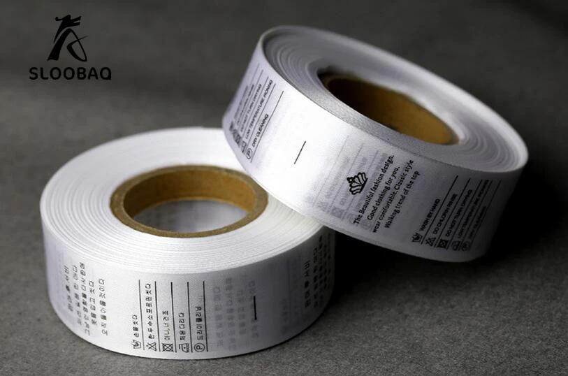 Бесплатная доставка индивидуальная шелковая атласная этикетка для ухода стирки