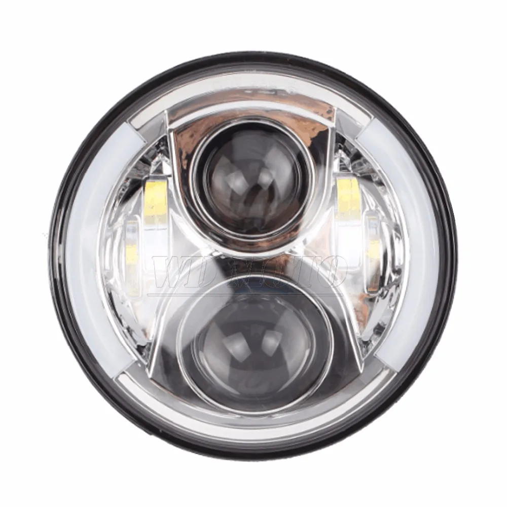 7 Inch Motorcycle LED DRL Projector Headlights With Angel Light IP67 For Harley Davidson FLS FLSTC FLSTF FLSTFB |