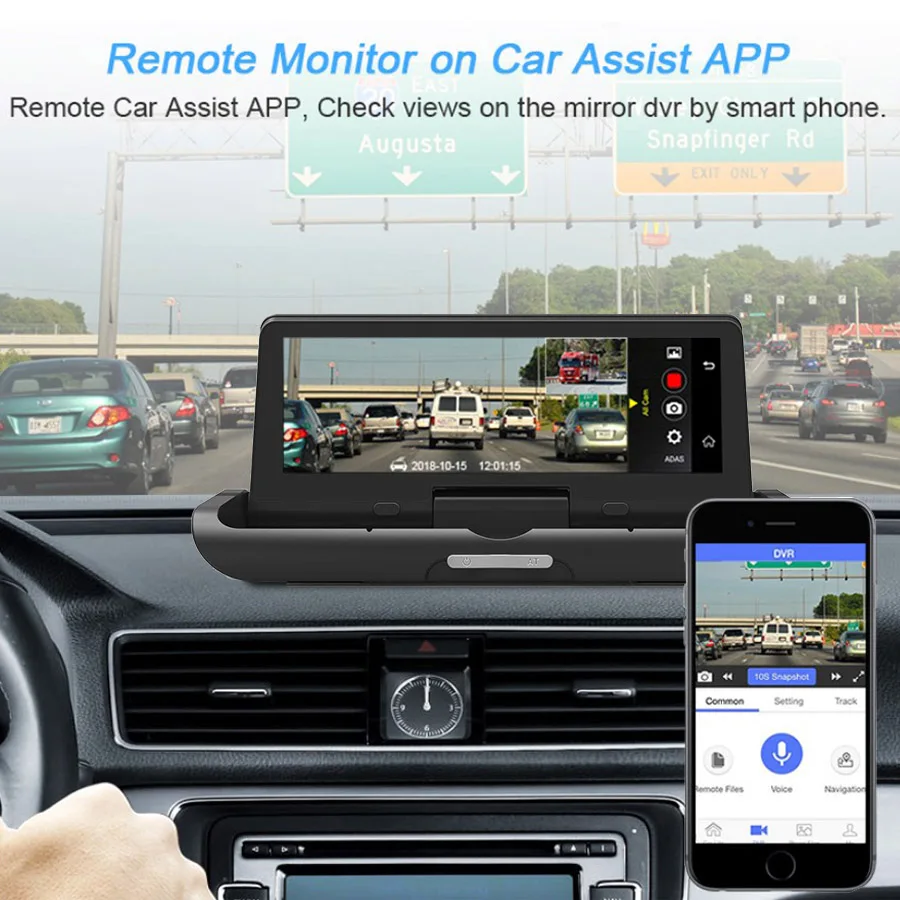 QUIDUX 8 дюймов ips 4G Автомобильный видеорегистратор Камера gps Android FHD 1080P ADAS Dash cam двойной объектив Автомобильный видеорегистратор ночного видения удаленный монитор