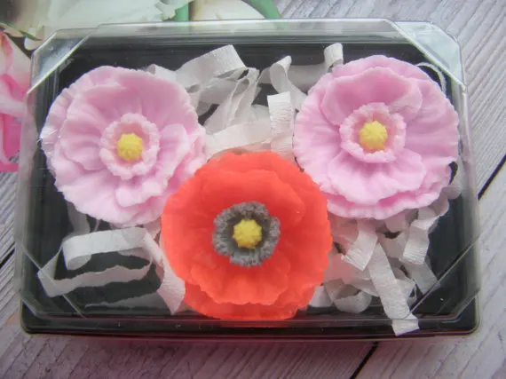 

HC0020 Silicone Bouquet Flower Mold 3d Poppy Mold 3d Molds of Field Flowers Mould Flower Candle Molds Chocolate Mould Clay Resin