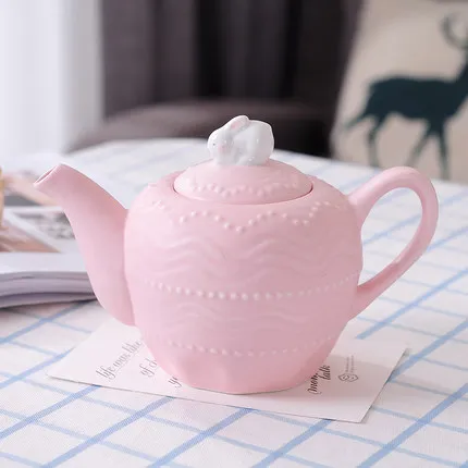 Дома керамические фрукты Teaset тепло-resistdent чайник японский цветок труба Чай бутылки - Цвет: 4