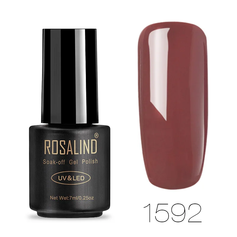 1592 ROSALIND 7 мл Гель-лак для ногтей Классическая серия 1323-1864 цвет Vernis Топ основа под лак искусство долговечный Замачивание Топ гель лак - Цвет: 1592