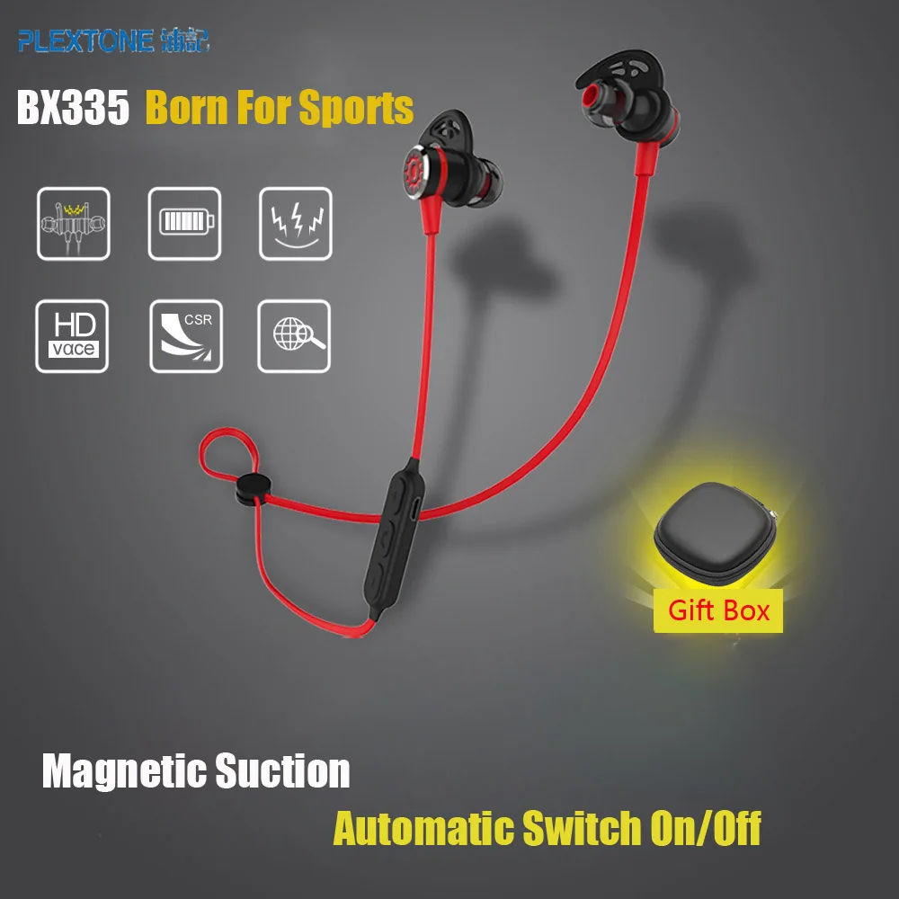 Bluetooth наушники PLEXTONE Спортивные Беспроводные с микрофоном|bluetooth sport earphone|sport