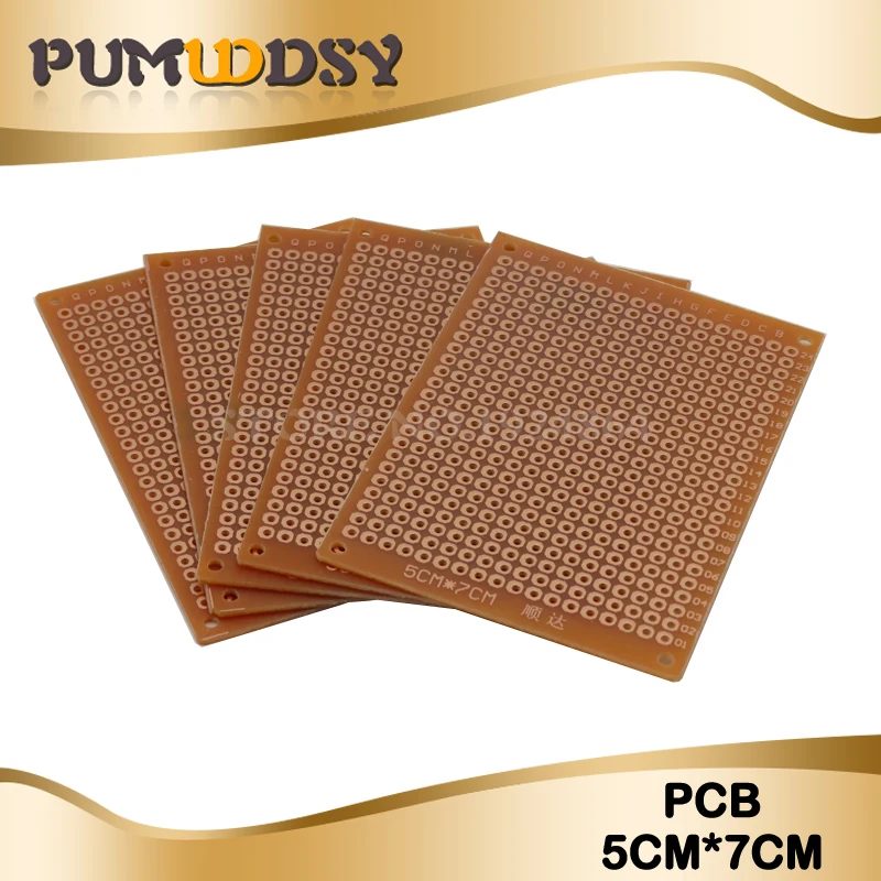 5 шт. 5x7 см 5*7 прототип бумага Медь PCB Универсальный Эксперимент Матрица платы