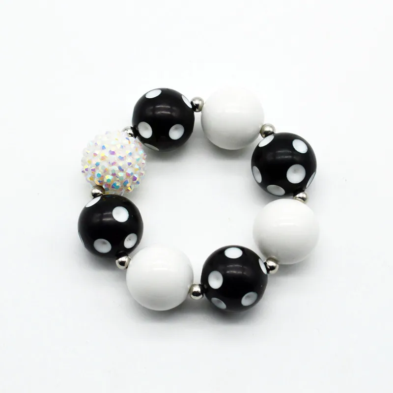 

wholesale 5PCS Latest Design Kids Chunky Polka Dots Bubblegum Bead Bracelet