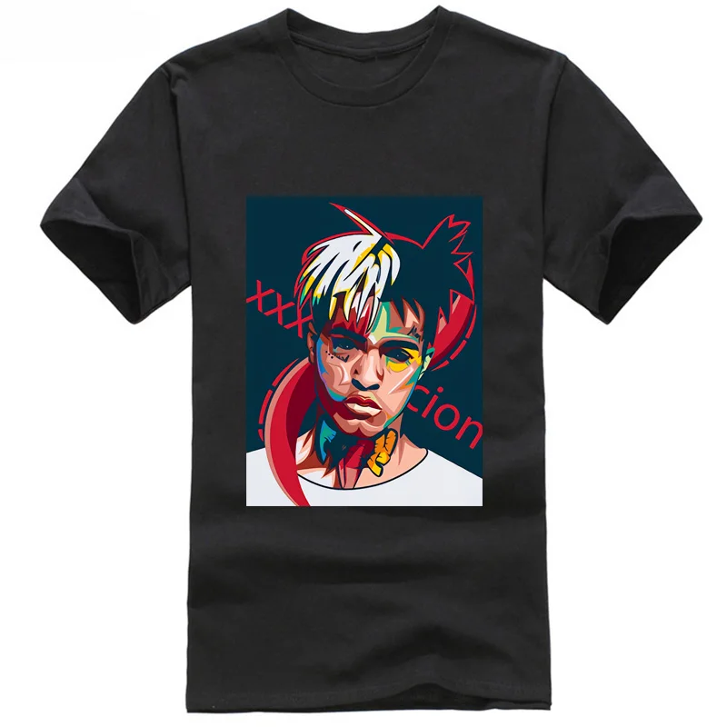2018 Xxxtentacion Character Print T-Shirt Cool O-neck Men's T Shirt Croatia Summer discount hot new fashion top free shipping | Мужская