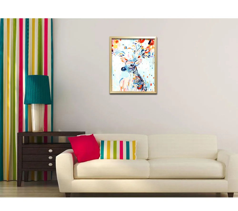 Painting By Numbers Frameworks coloring Deer Pictures Home Decor canvas painting by numbers Decorations Modular pictures | Дом и сад