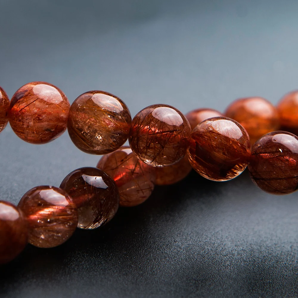 Браслет из натуральной меди с круглыми бусинами 8 мм |