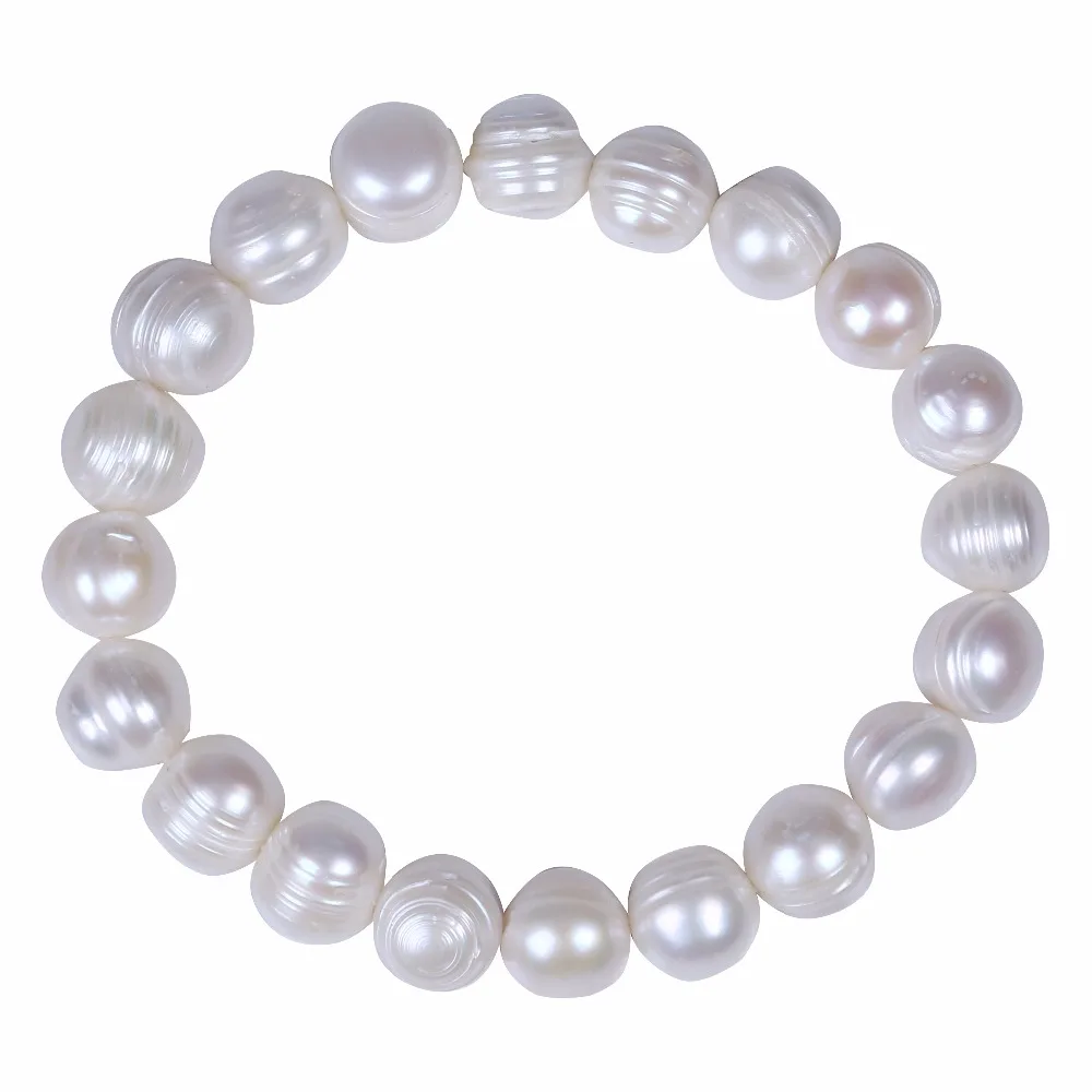 Белый Пресноводный Культивированный Жемчуг Daking 9 мм изготовленный браслет