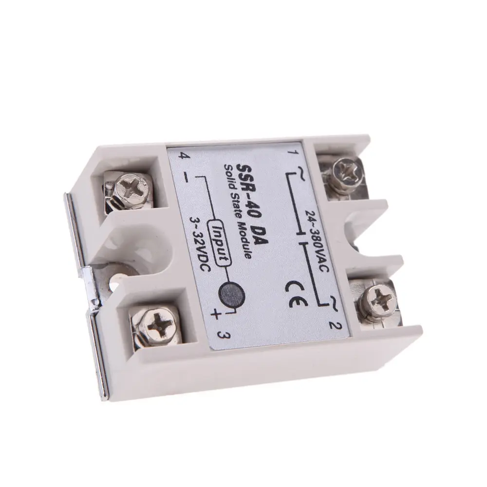 24V-380V 40A SSR-40 DA твердотельные реле Модуль для PID Температура контроллер 3-32 В