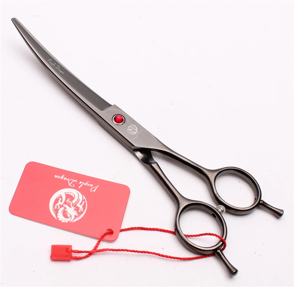 

Z3005 4Pcs 8.0" 22cm Purple Dragon JP 440C Black Color Clippers For Dog Grooming-for-dog Professional Pets Hair Scissors Add Bag