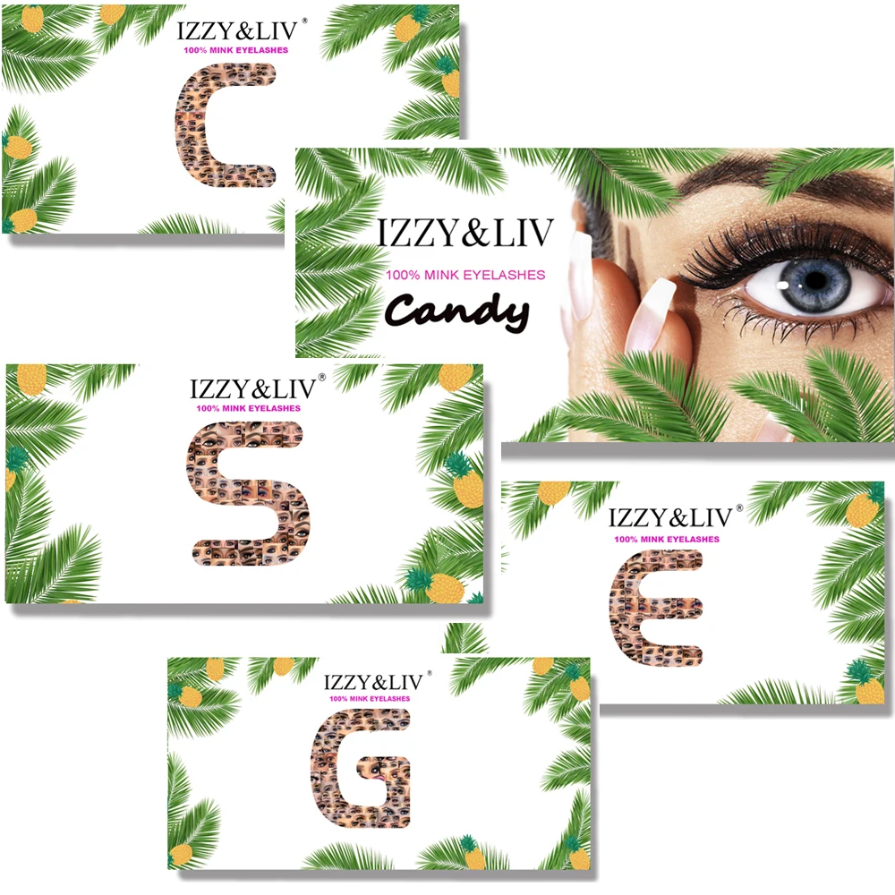 IZZY & LIV 100% настоящая норка 25 мм ins ресницы длинные Конфеты 5 пара/лот набор 3D
