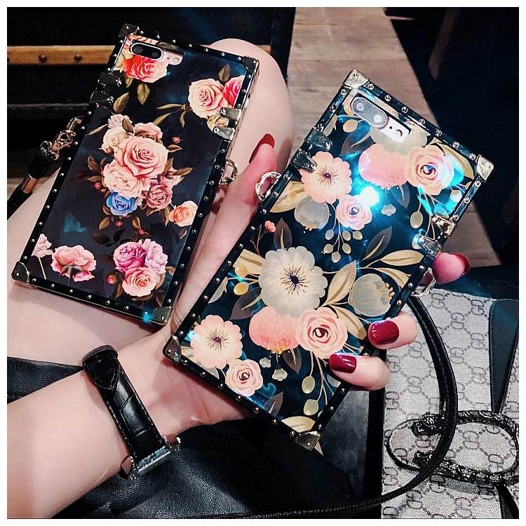 10 шт. Роскошный розовый чехол через плечо с длинной цепочкой для iphone XS MAX XR 6 8 7 Plus