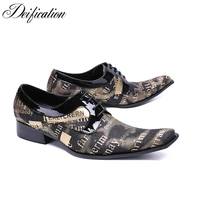 chic calzado hombre graffiti letter printed men casual leather shoes italy design lace up men oxfords shoes for men chaussures