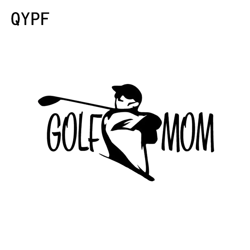 

QYPF 13.6*7.5CM Interesting Golf MOM Sport Decor Graphic Car Sticker Vinyl Accessories C16-1503