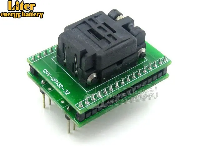 Тестовый адаптер программирования QFN32 к DIP32 IC посылка пакет MLF32 MLP32 Plastronics 32QN50S15050