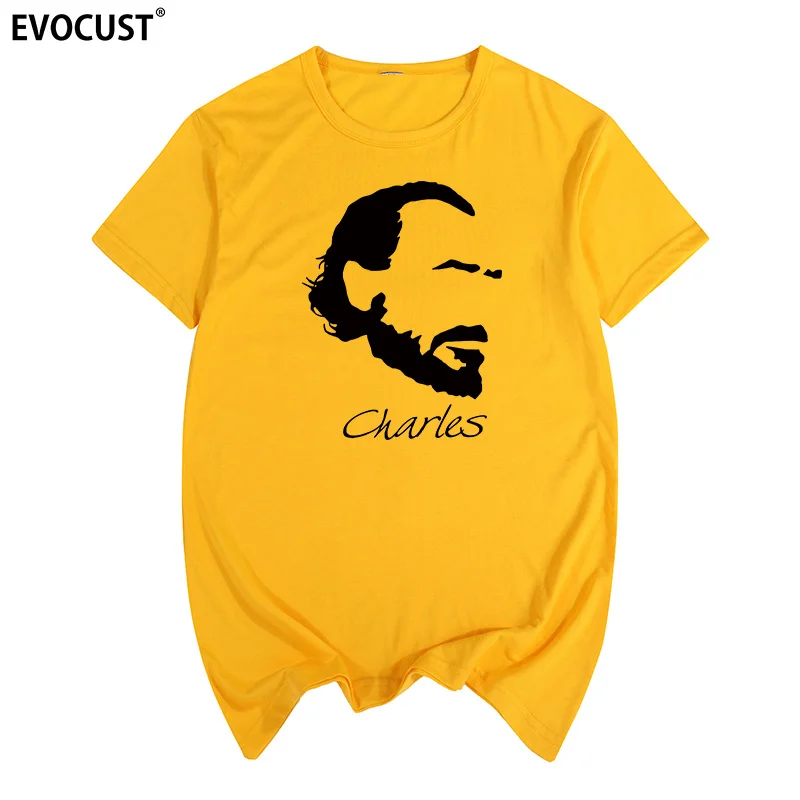Летняя футболка с принтом Charles Bukowski хлопковая Мужская новая женская | одежда