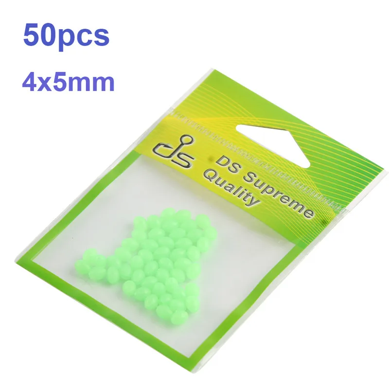 4x5mm 50 шт./упак. Спираль светящиеся шарики рыболовные космические бобы круглые плавающие шарики затвор свет шарики морские рыболовные снасти аксессуары Pesca бобы - Цвет: 4x5mm