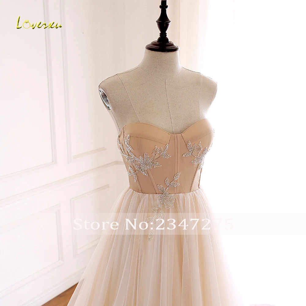Свадебное платье без бретелек Loverxu Vestido De Noiva свадебное с открытыми плечами
