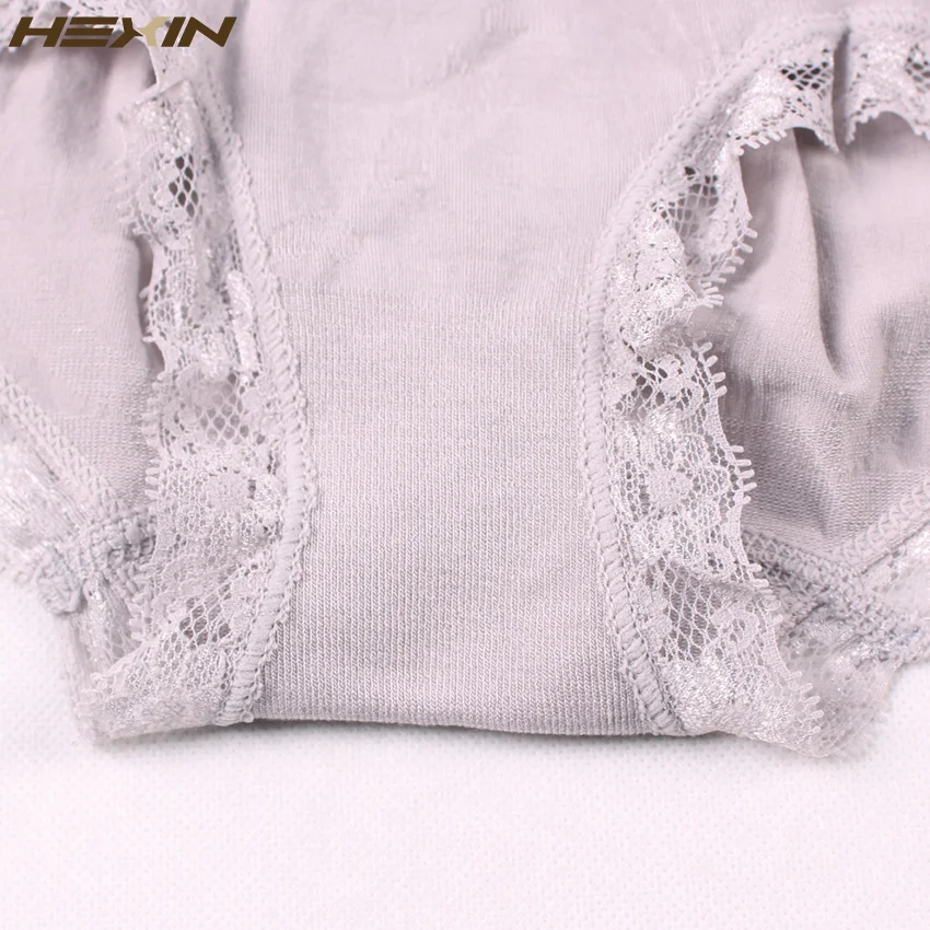 Модное тонкое женское нижнее белье HEXIN эластичное кружевное с высокой посадкой и