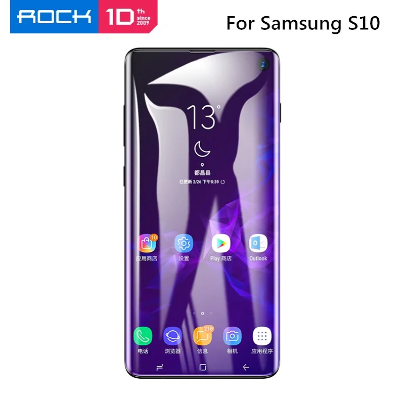 For Samsung S10 ROCK полное покрытие мягкая Гидрогелевая пленка для samsung Galaxy S10 Plus Note 9 8 Защитная пленка для экрана для samsung Note 10 Pro не стекло - Цвет: For Samsung S10