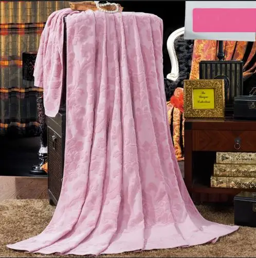 light pink Горячее предложение, махровое одеяло, хлопок, японский стиль, для взрослых, полный размер королевы, цветочный узор, жаккардовое летнее полотенце, одеяло s на кровать - Цвет: light pink