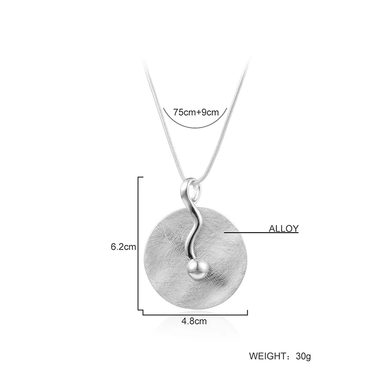HONGYE Collier Femme Длинные ожерелья и подвески для женщин круглое массивное ожерелье