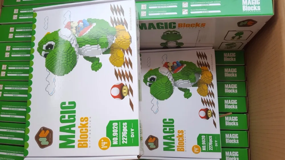 HC Конструкторы "Magic" Большие размеры Yoshi мини конструкторов в Марио микро