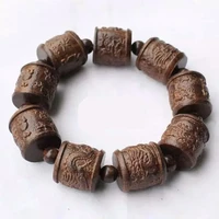 high quality drum shape bracelet carved chinese dragon bracelet bangles gift for men women fashion jewelry