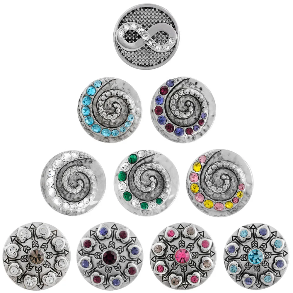 Новые Резные Стразы круглые кнопки серебряные украшения пуговицы ювелирное