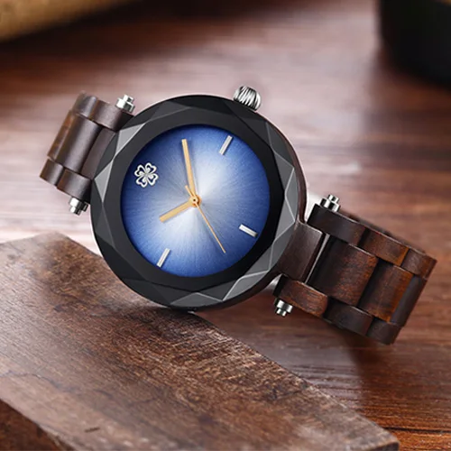 black watch Современный Синий Розовый женственный Женева маленькое дерево для женщин Роскошные модные часы кварцевые браслеты наручные часы геометрический дамы часы - Цвет: black watch