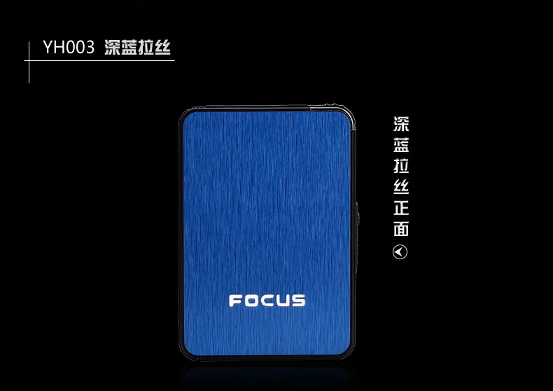 FOCUS 5 шт. Автоматический чехол для сигарет с газовой зажигалкой бутан зажигалка 3 цвета ультра тонкая сигаретная коробка