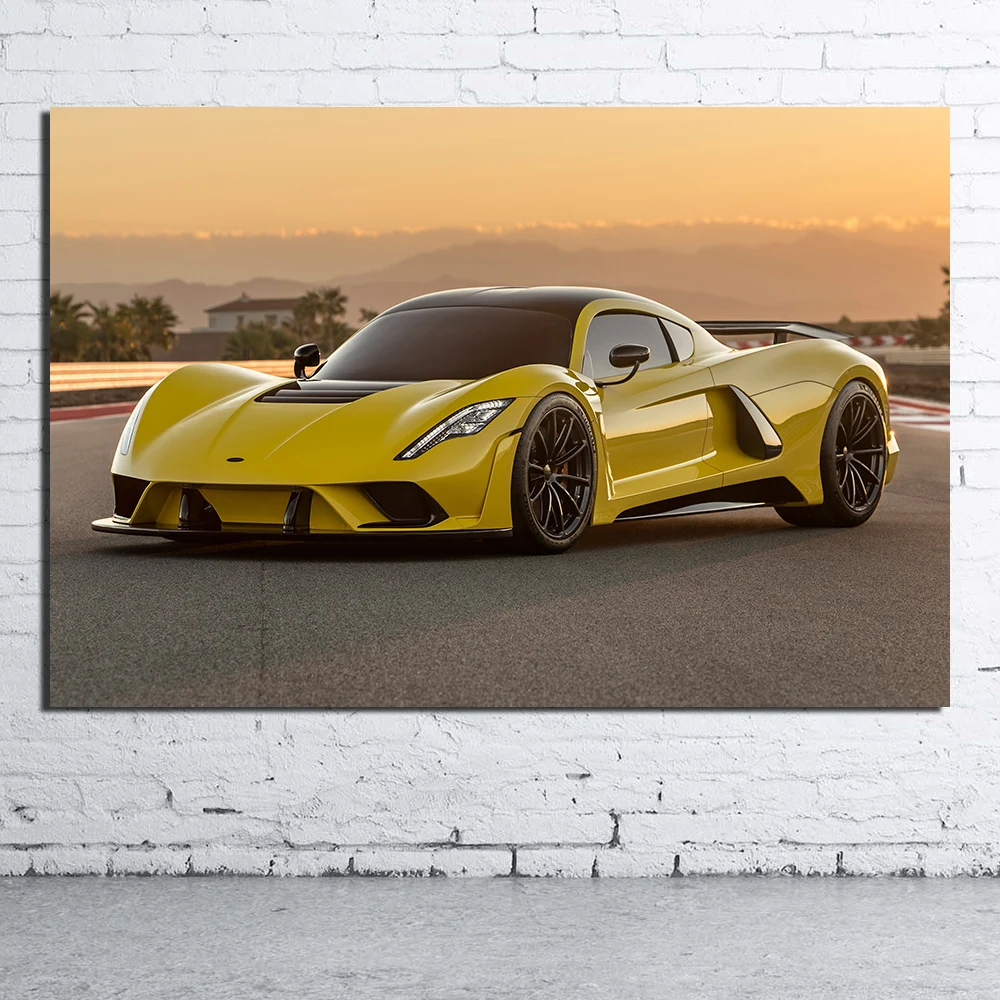 Hennessey Venom F5 суперкар холст картины плакаты печать 16x24 20x30 24x36 дюймов DIY рамка