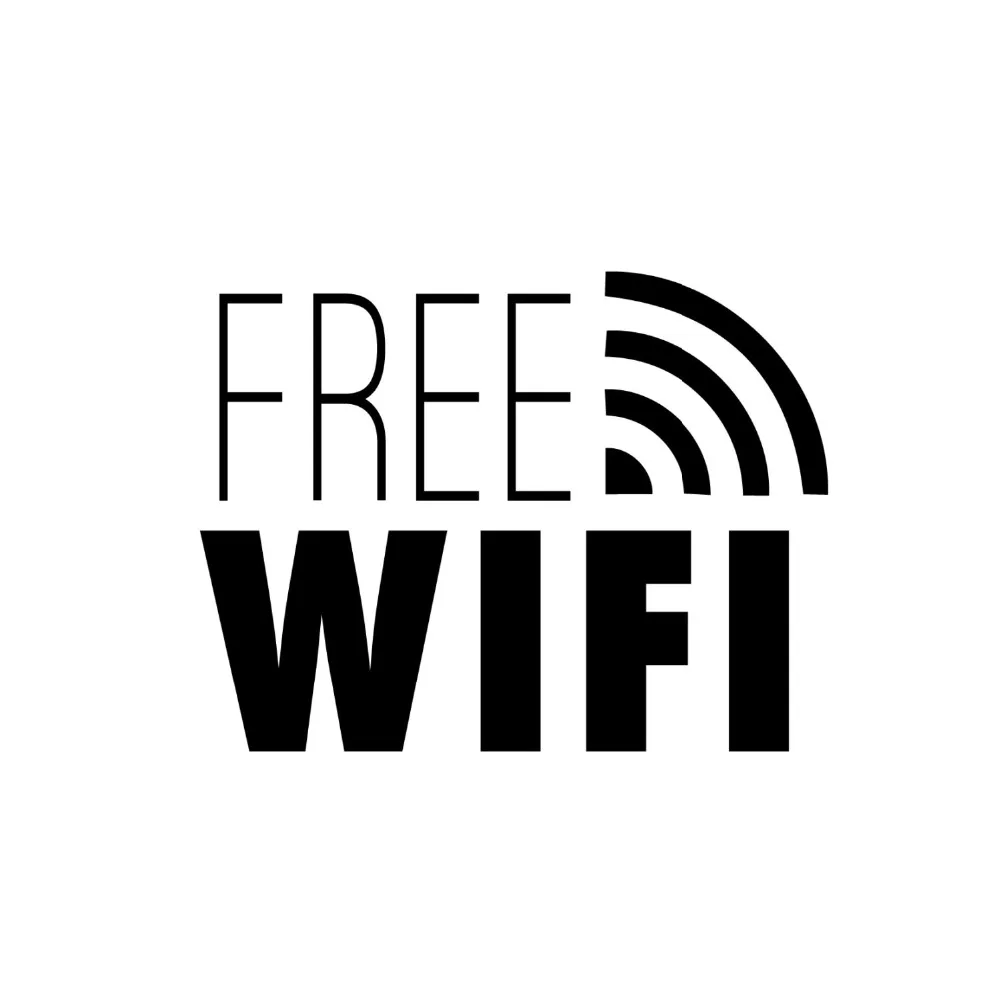 Бесплатный знак Wi Fi Настенная Наклейка на окно магазина виниловые Съемные