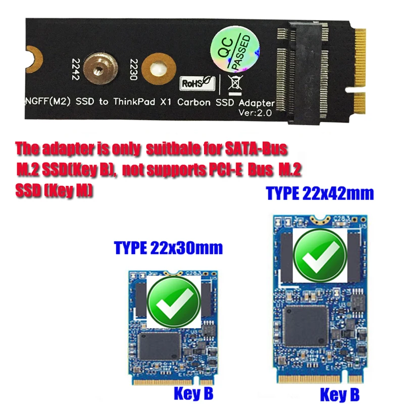 20+ 6 Pin SSD конвертер карта M.2 NGFF SATA-Bus B Ключ SSD HDD адаптер рейзер для lenovo Thinkpad X1 карбоновая поддержка 2230 2242 M.2
