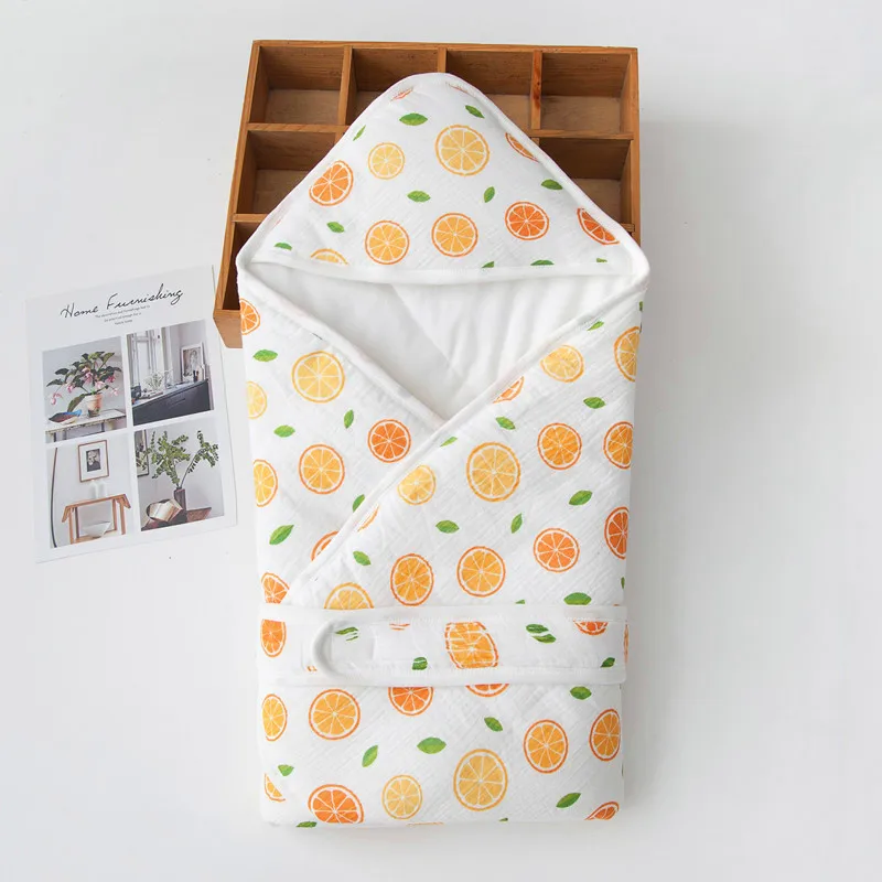 Хлопковое Креповое детское Пеленальное Одеяло 2 слоя для младенцев обертывание