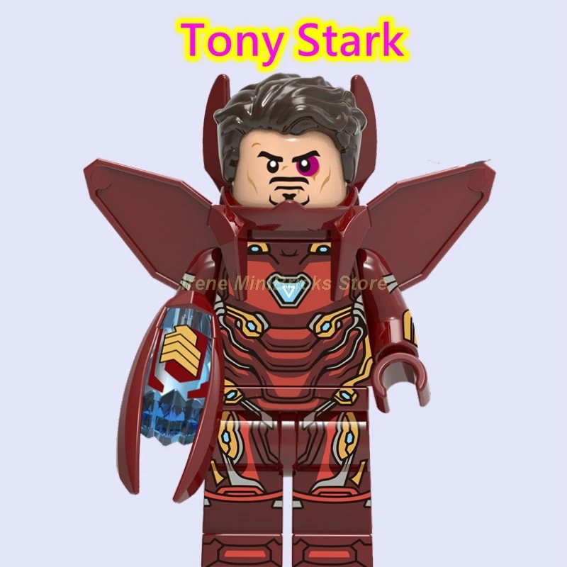 Tony Stark Мстители эндгейм перец Поттс спасатель Марк ЖЕЛЕЗНЫЙ ЧЕЛОВЕК Марк 85 Тони Старк Железный человек строительные блоки кирпичи Marvel игрушки для детей - Цвет: Tony Stark
