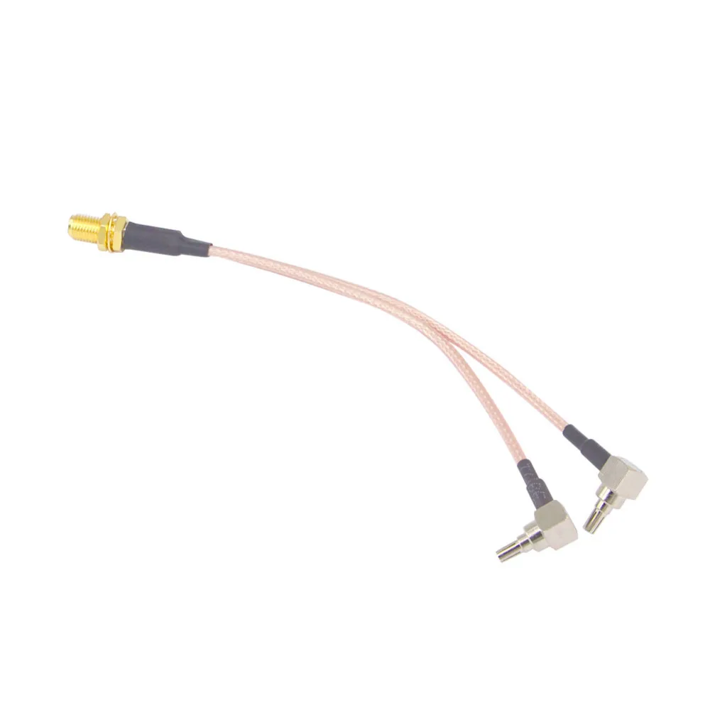 RP SMA мама к Y Тип 2 X TS9/CRC9 разъем сплиттер-Сумматор кабель косичка RG316 15 см