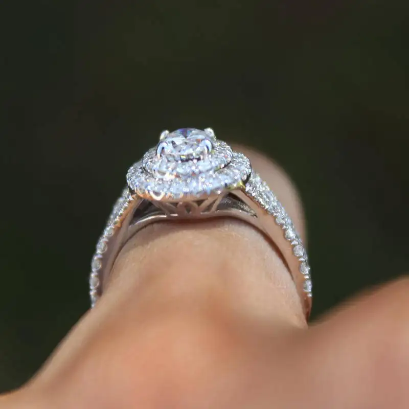 

Charming Female ring Real 925 Sterling silver Oval AAA cz Promise Wedding Band Rings for women Bridal Vintage Party Jewelry
