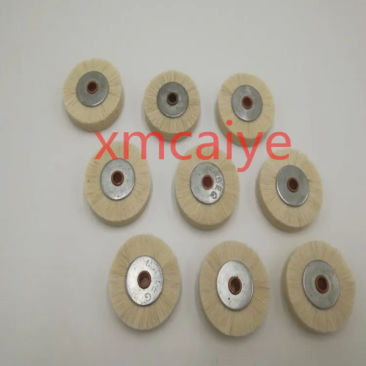 

6 piece Komori Roland white high quality soft hair iron core brush, brush wheel for printing machine,size 47*6