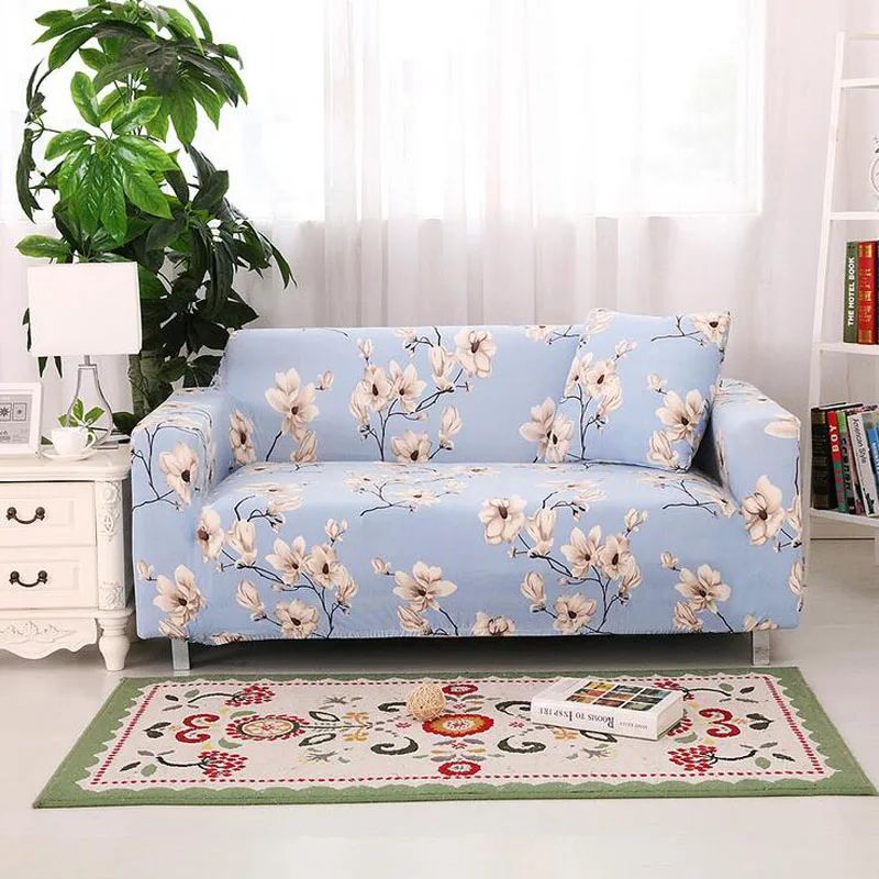 Домашний цветной плотный полноразмерный чехол для дивана с принтом