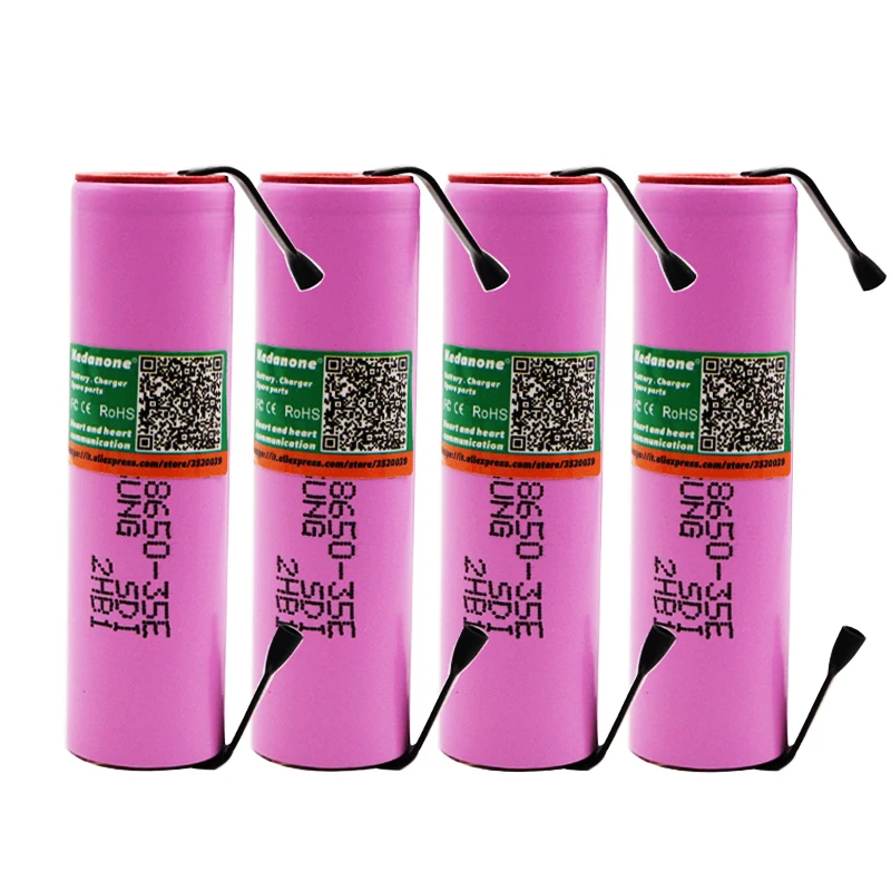 Для samsung 18650 3500 mAh 13Adischarge INR18650 35E INR18650-35E 18650 литий-ионная 3,7 аккумуляторная батарея+ DIY nicke