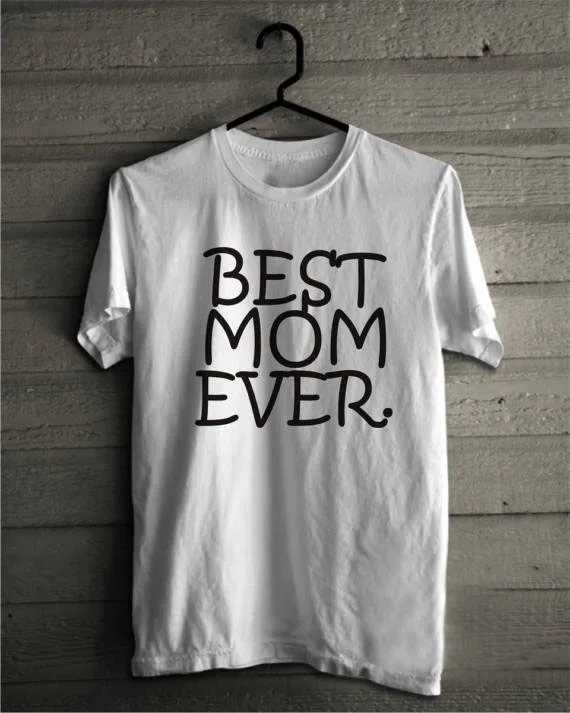 Лучшая Мама Футболка с принтом буквами Летний стиль Костюмы Забавный