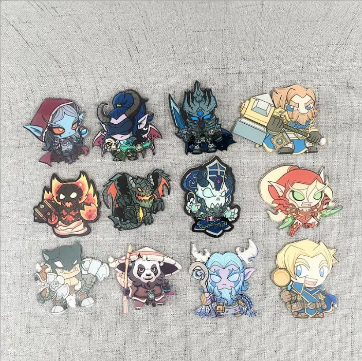 1 set of 12 pcs 12 шт./1 комплект Hearthstone серии магниты на холодильник World of Warcraft магниты на холодильник WOW высококачественная акриловая краска магниты на холодильник - Цвет: 1 set of 12 pcs