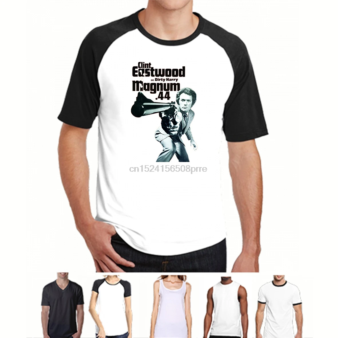 Clint Eastwood Dirty Harry Magnum 44 футболка для экшн фильма Sz S M L XL 2XL с вырезом под горло|Мужские