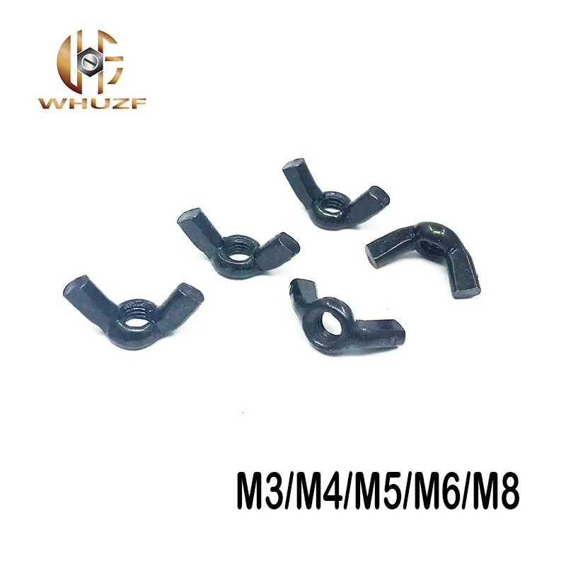 M3/M4/M5/M6/M8 DIN315 стальные оцинкованные крылые гайки черная бабочка гайка ручная
