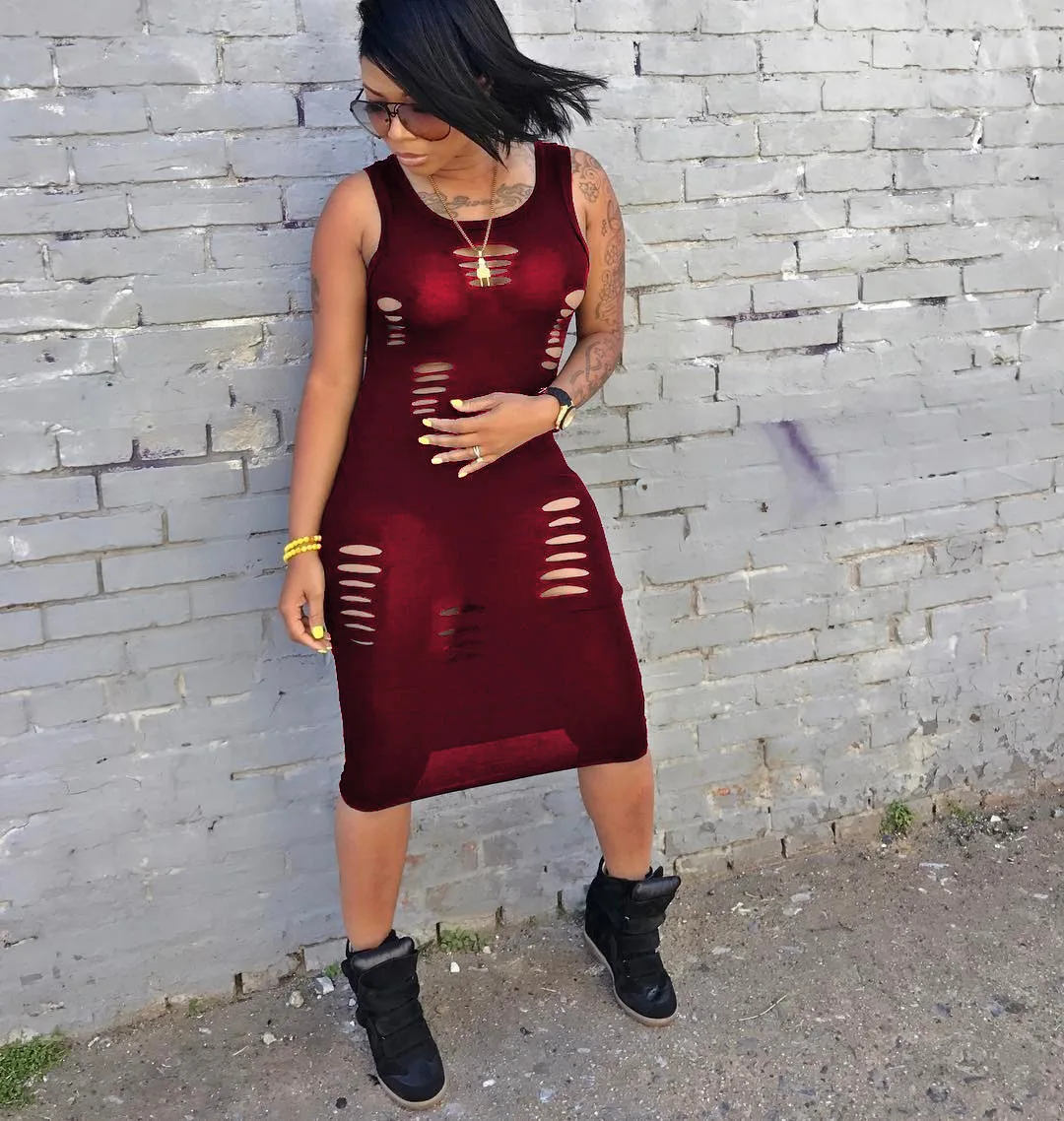 Doyerl платье большого размера без рукавов облегающее с вырезами прозрачное миди