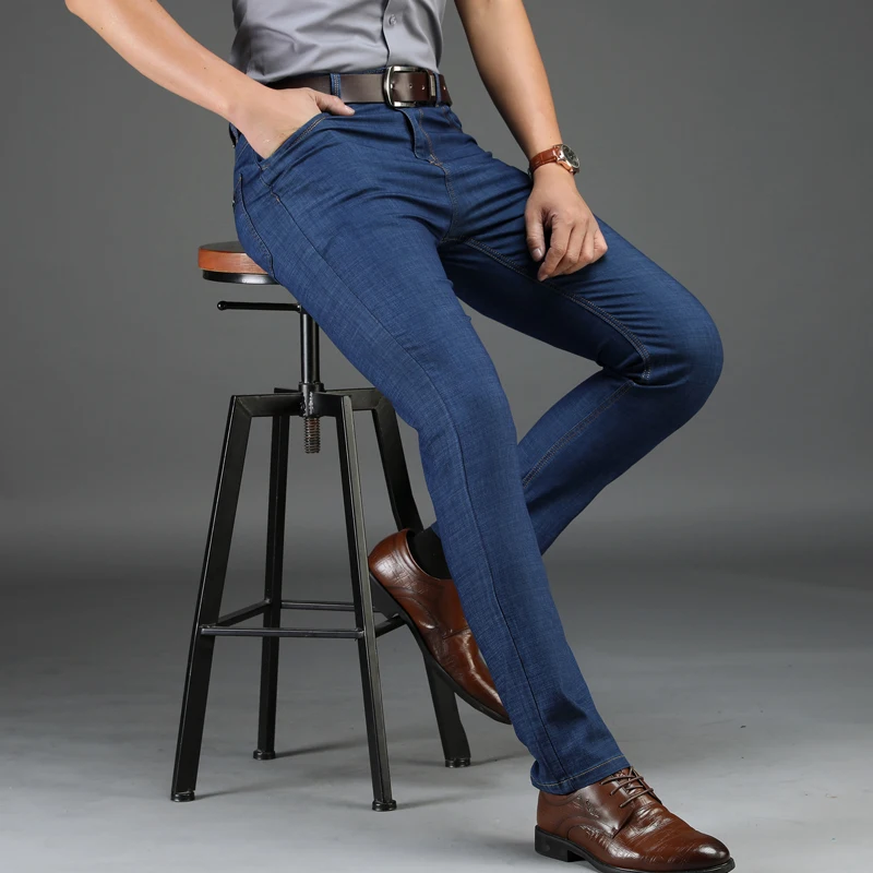 Мужские джинсы мужские классические байкерские прямые зауженные модные брюки